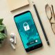 Illustration of a smartphone padlock symbolizing online security with 2-Factor Authentication