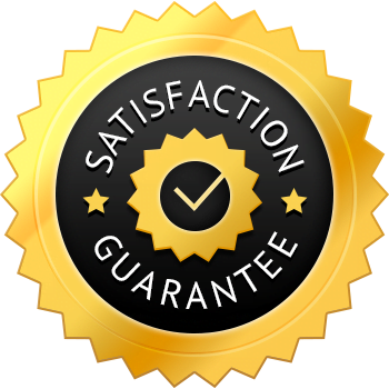 An image showing a "100% Satisfaction Guaranteed" badge.