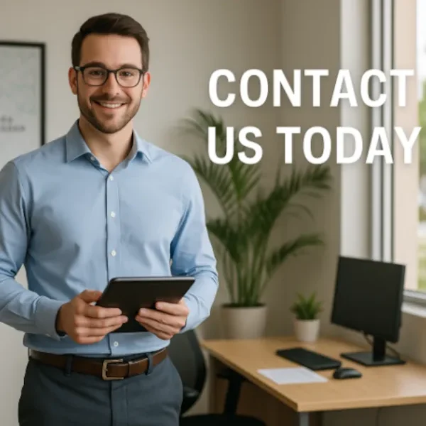 IT professional securing business data with cybersecurity services in Hawaiian Gardens, California office.