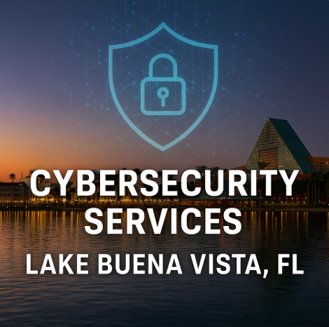 IT professionals securing business data with cybersecurity solutions in Lake Buena Vista, Florida.