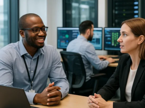 IT professionals securing business data with cybersecurity solutions in Neptune Beach, Florida.