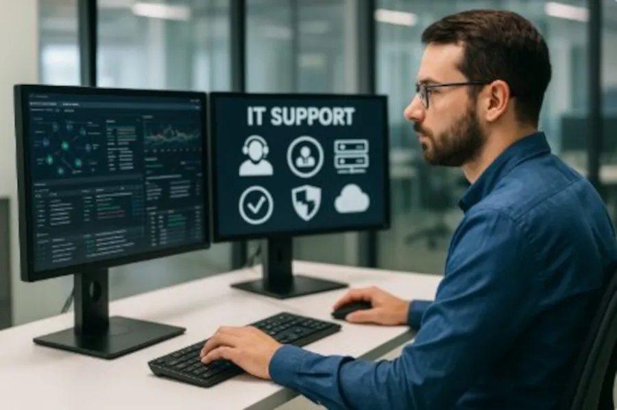 IT technician providing business IT support in Jacksonville, Florida.