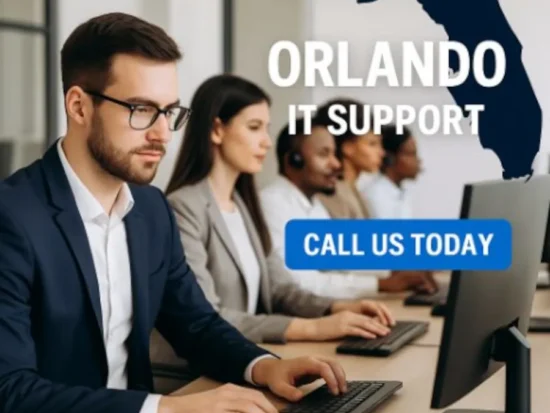 IT technician providing business IT support in Orlando, Florida.