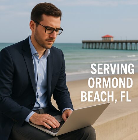 Professional IT technician providing local businesses with Ormond Beach Managed IT Services.