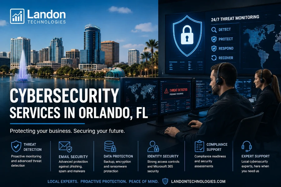 Cybersecurity professional protecting business networks and IT systems for organizations in Orlando, Florida.