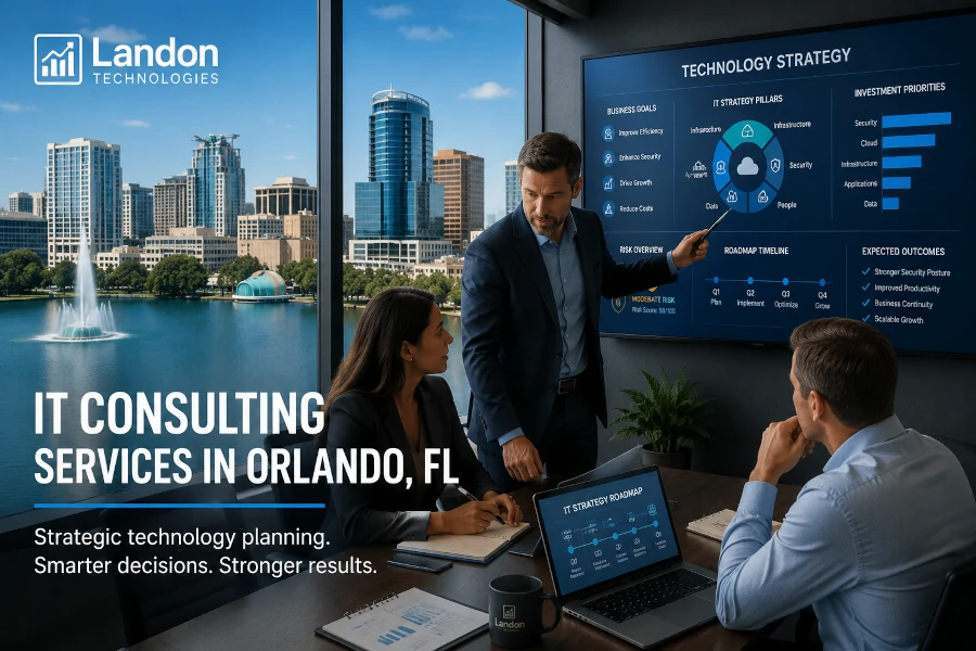 IT consulting services in Orlando FL helping businesses with technology strategy planning cloud consulting and vCIO services.