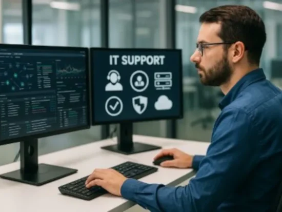 IT technician providing business IT support in Jacksonville, Florida.