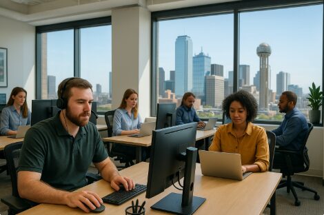 IT technician providing business IT support in Dallas, Texas.