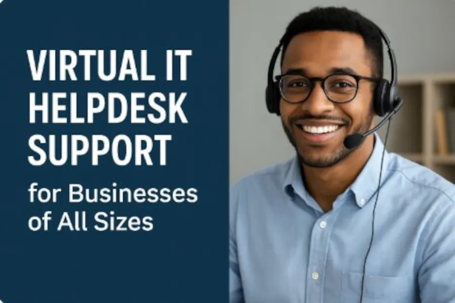 Professional virtual IT helpdesk support representative providing remote assistance to businesses of all sizes.